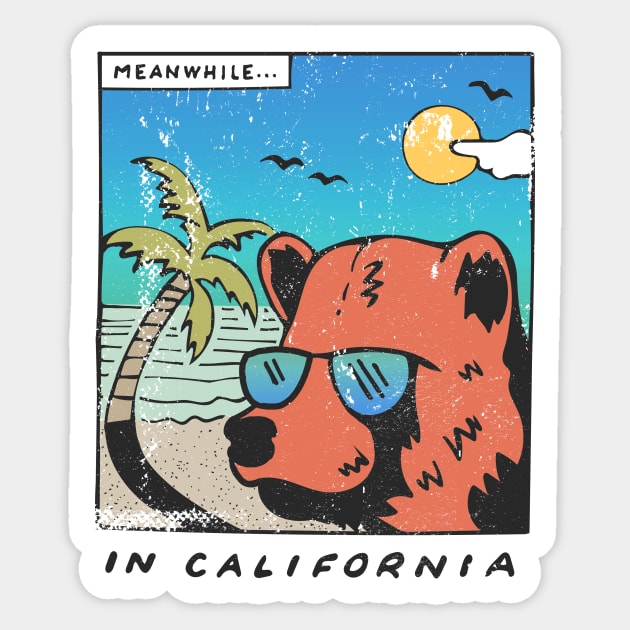 Meanwhile Sticker by normanduenas